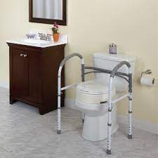 3Carex Health Brands Free Standing Bathroom Safety Rail 3Carex Health Brands Free Standing Bathroom Safety Rail