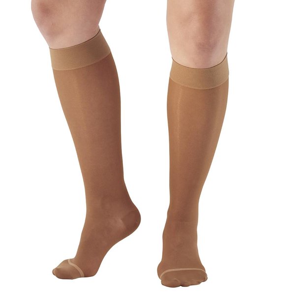 AW Style 16 Sheer Support Closed Toe Knee Highs - 15-20 mmHg Wide Calf AW Style 16 Sheer Support Closed Toe Knee Highs - 15-20 mmHg Wide Calf