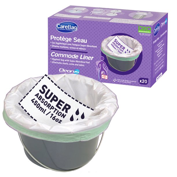 Carebag Commode Pail Liners Carebag Commode Pail Liners