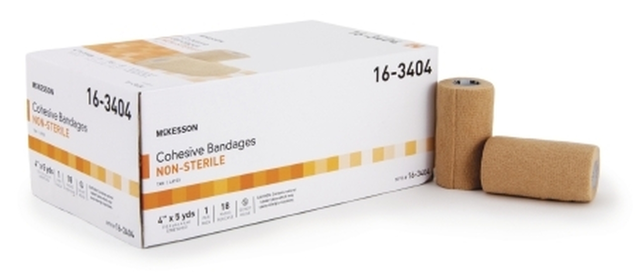 Cohesive Bandage McKesson Compression Self-adherent Closure Tan Many Sizes Cohesive Bandage McKesson Compression Self-adherent Closure Tan Many Sizes