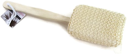 Exfoliating Backwasher With Wooden Handle Exfoliating Backwasher With Wooden Handle