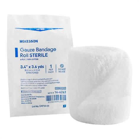 Gauze,Kerlix type Cotton (S) Fluff Bandage Roll Multiple Sizes