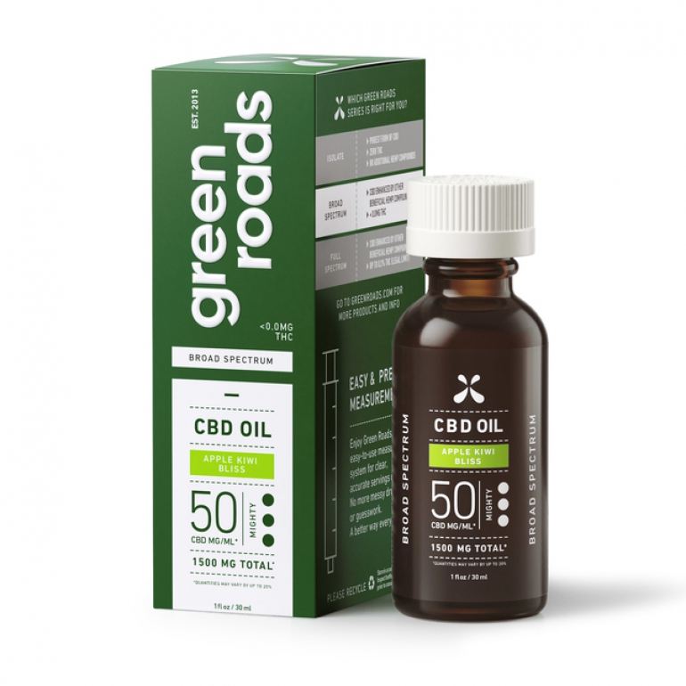 APPLE KIWI BLISS BROAD SPECTRUM CBD OIL - 750MG