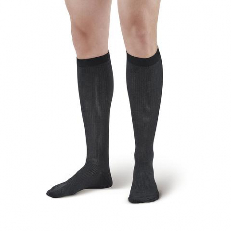 AW Style 117 Men's X-Static Silver Knee High Socks - 20-30 mmHg