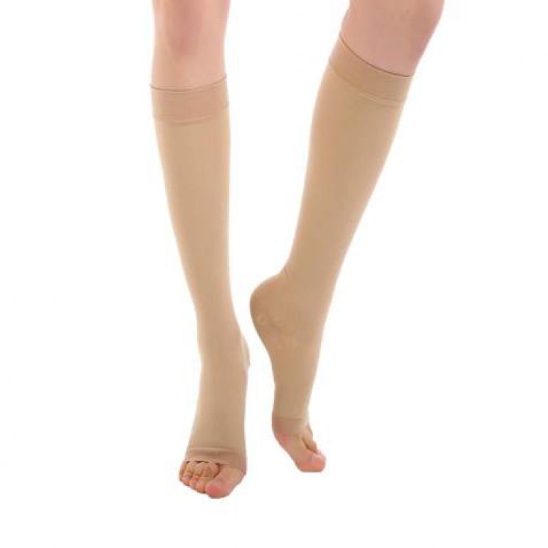 AW Style 41 Sheer Support Open Toe Knee Highs - 15-20 mmHg