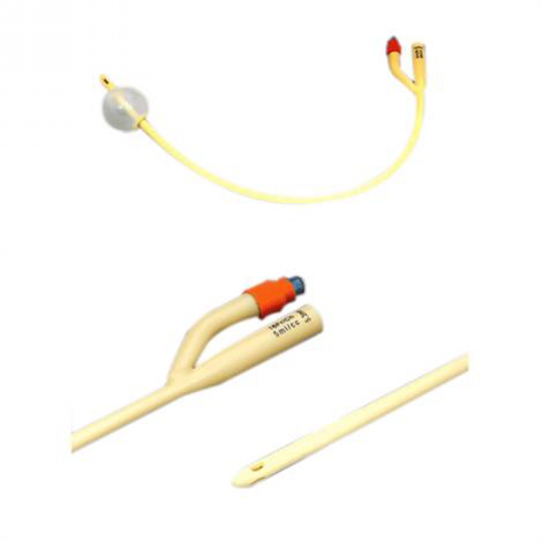 Catheter, Two-Way Silicone-Coated Foley 10cc/30cc Multiple Sizes