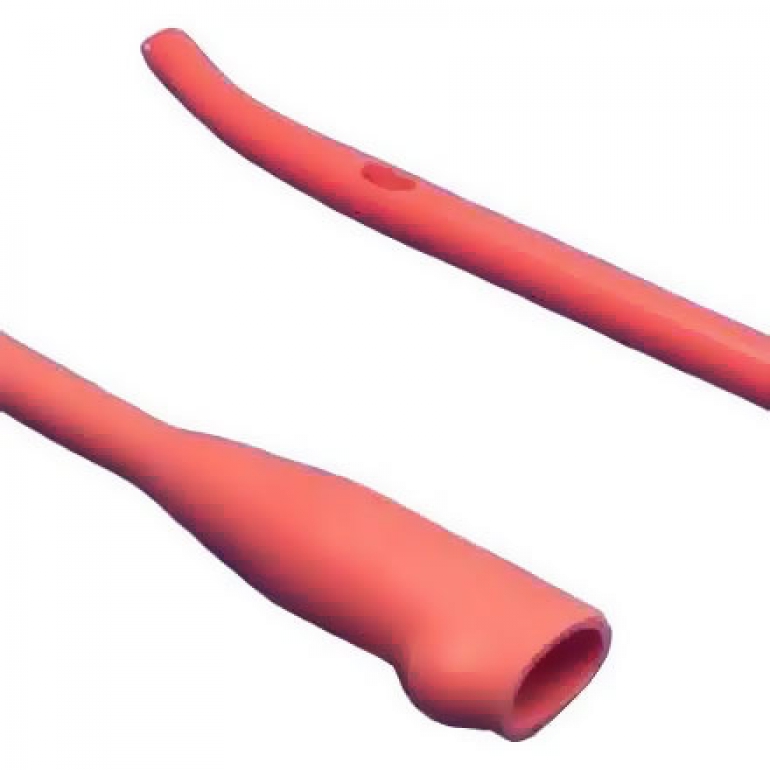 Catheters, Red Rubber COUDE Tip Urethral, Multiple Sizes