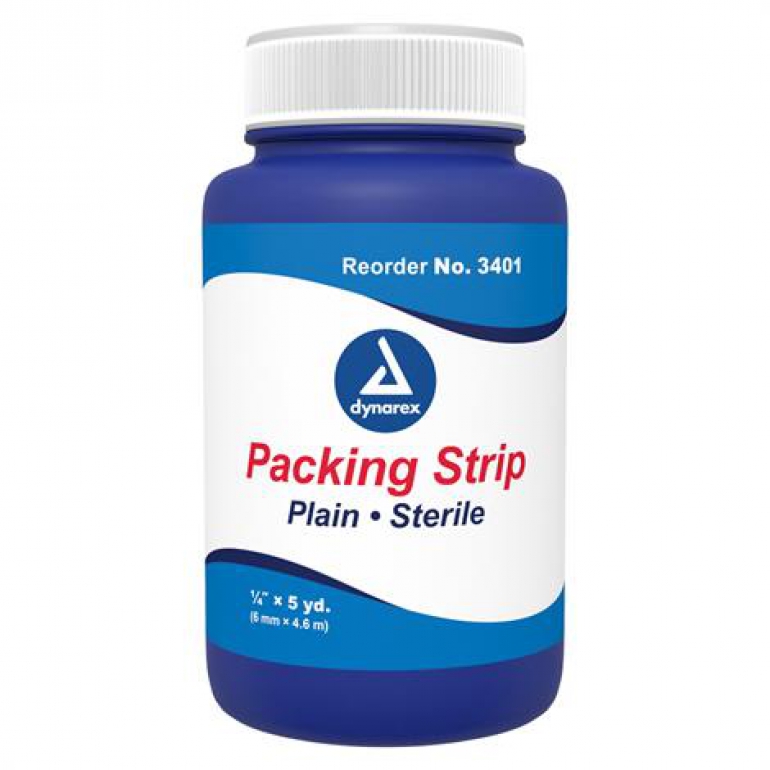 Gauze, Plain or Iodophor Packing Strips Multiple Sizes