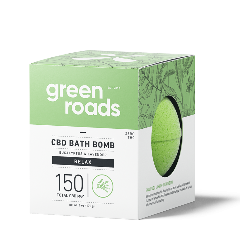 Green Roads CBD-LARGE CBD BATH BOMB - RELAX - 150MG