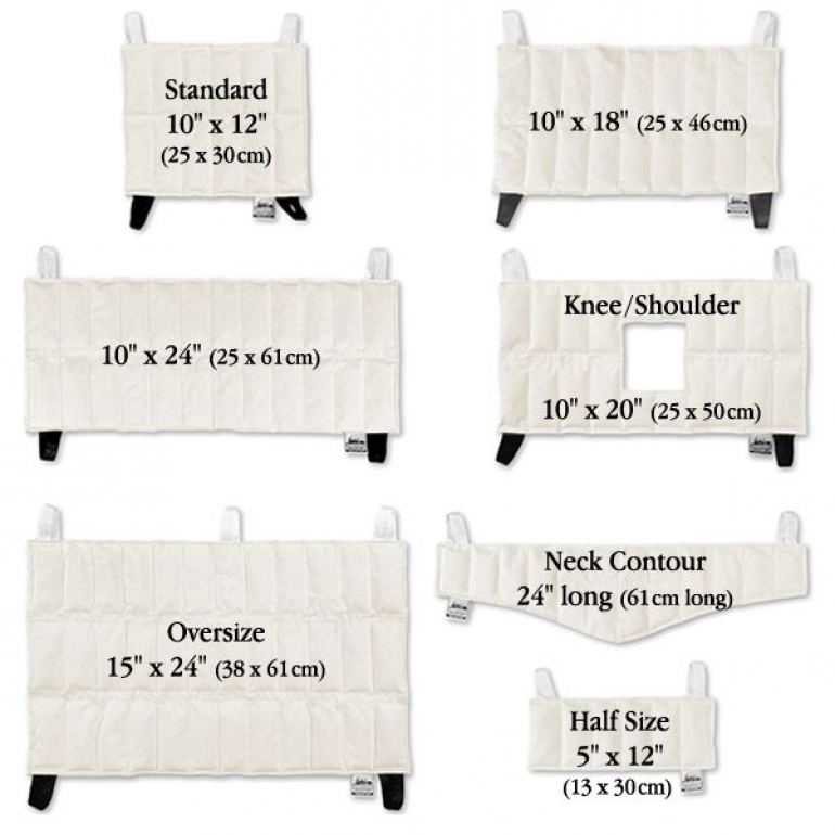 Hydrocollator Moist Heat Hotpacs Multiple Sizes