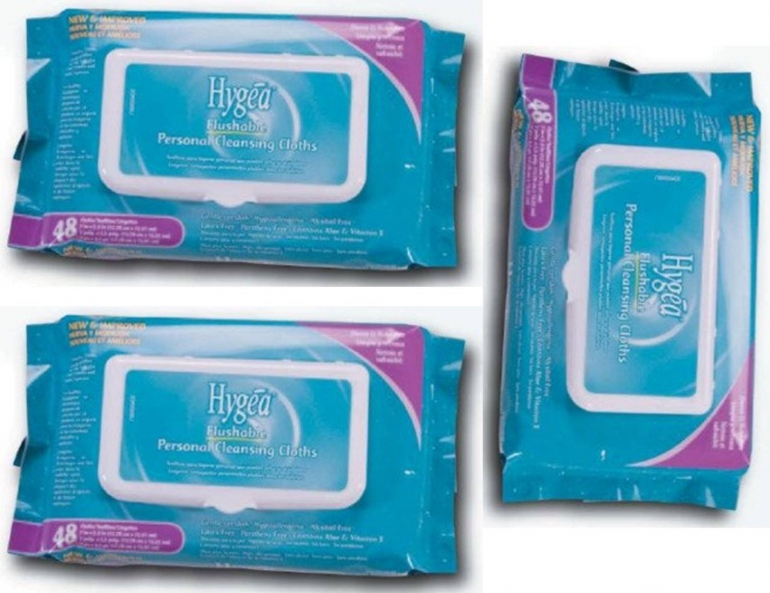 Hygea Flushable Personal Wipes