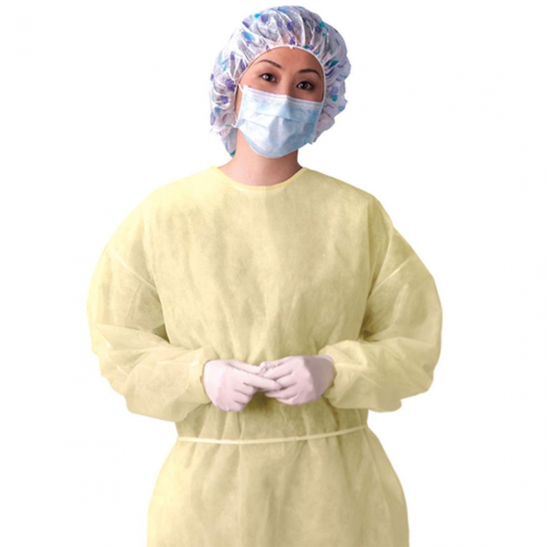 Isolation Gown Yellow with Full Back