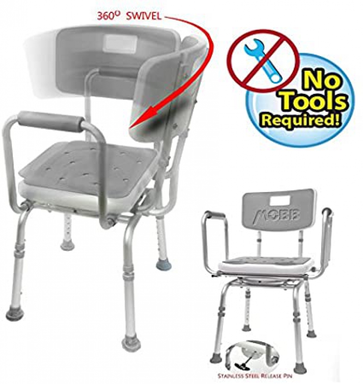 Swivel Bath Bench w/ Back and Arms