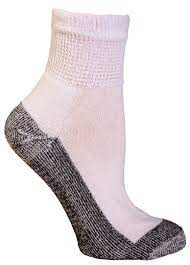 Socks-Diabetic, White and Black, Crew and Ankle Socks-Diabetic, White and Black, Crew and Ankle
